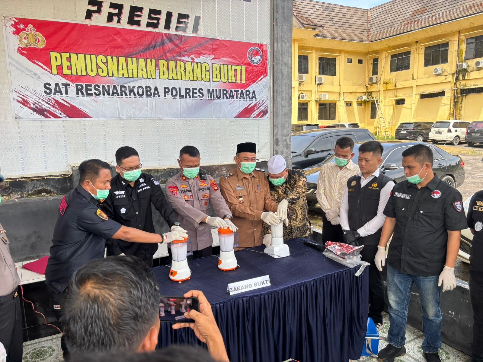 Transparansi Penegakan Hukum, Polres Muratara Gelar Pemusnahan Barang Bukti Narkotika