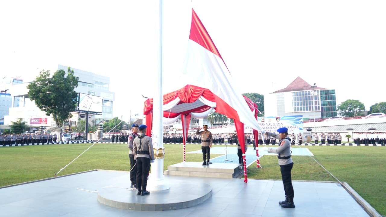 Wujudkan Presisi Melalui Kebaikan, Polda Sumsel Gelar Upacara Hari Kesadaran Nasional