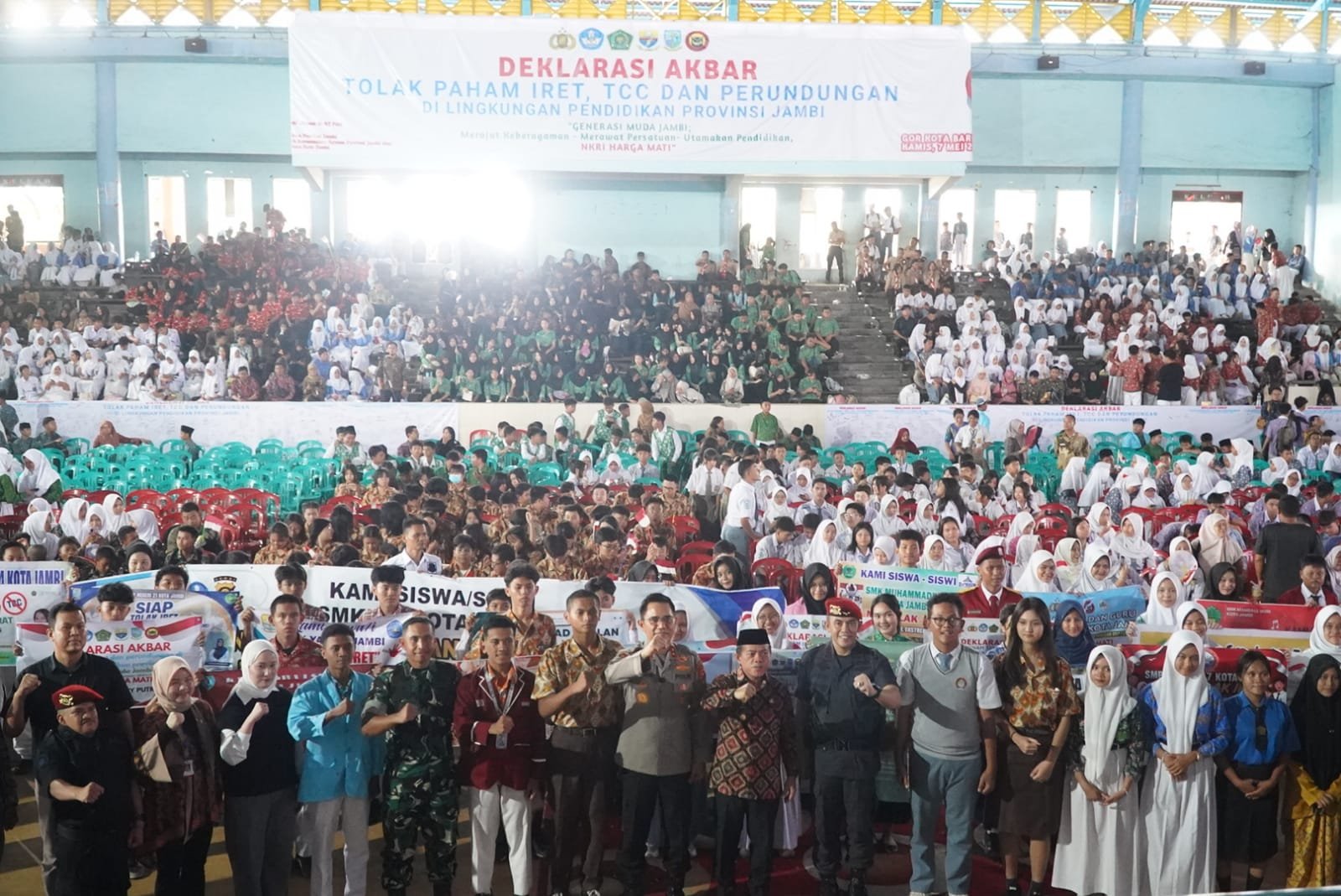 15 Ribu Pelajar Se-Provinsi Jambi Deklarasi Tolak IRET, TCC Dan Bullying