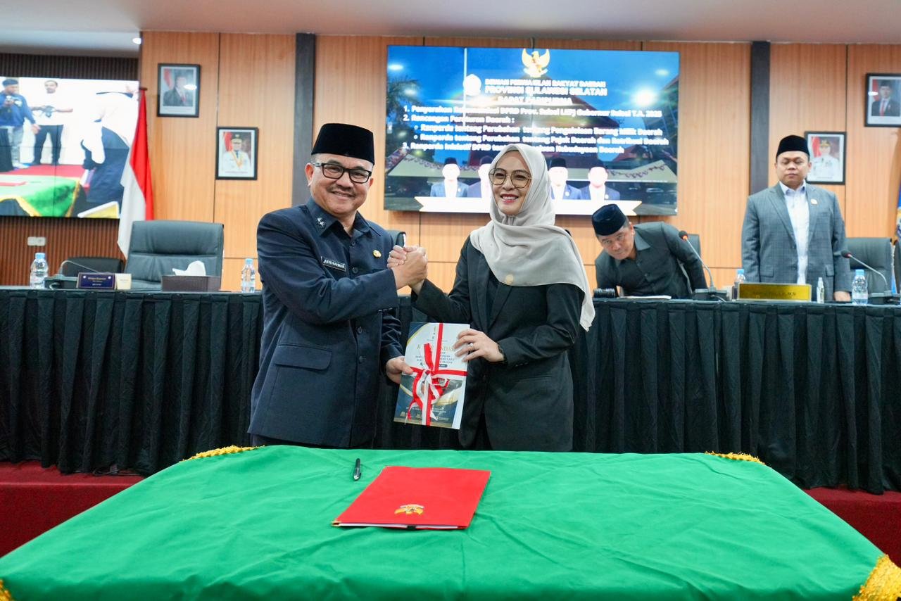 DPRD Sulsel Sampaikan Rekomendasi LKPJ 2025, Pemprov Siap Tingkatkan Kinerja Pemerintahan