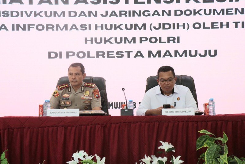 Divisi Hukum Polri Asistensi Sisdivkum Dan JDIH Di Polresta Mamuju