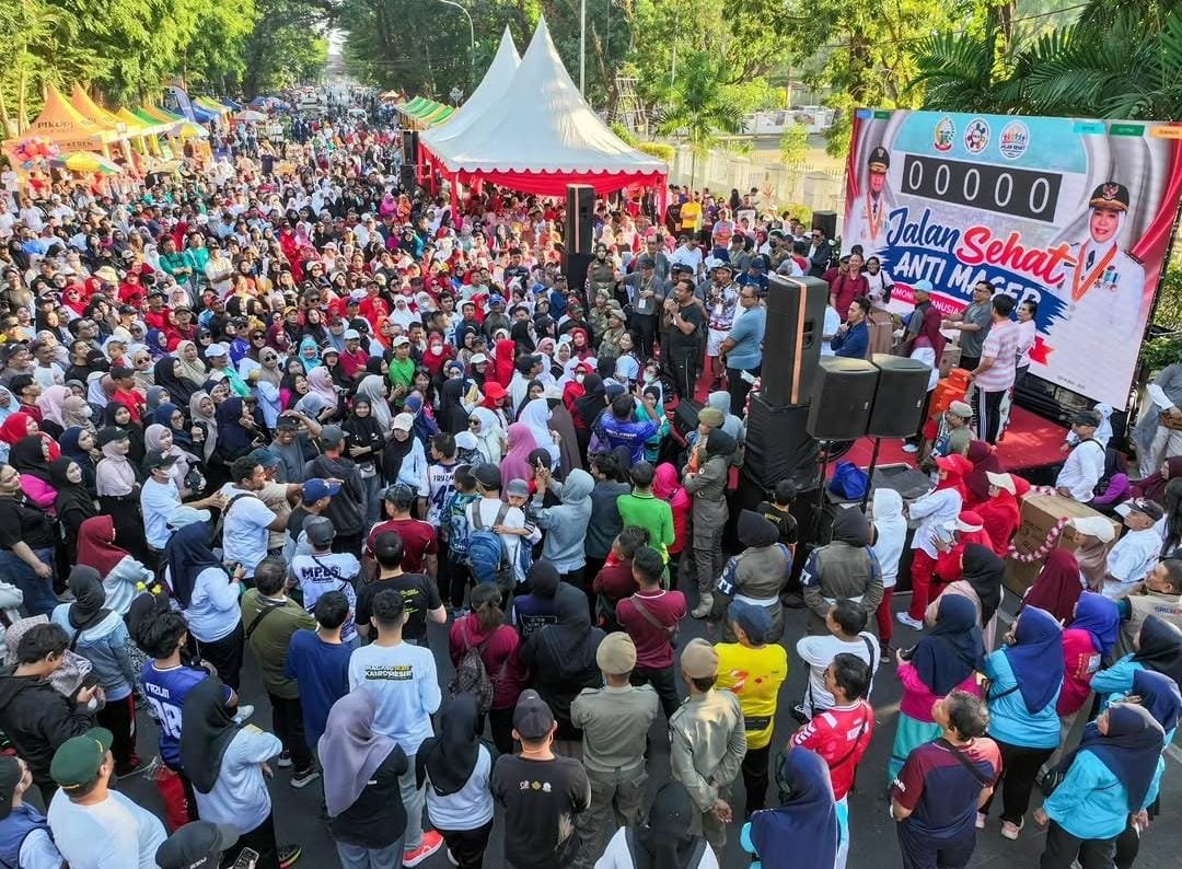 Ribuan Peserta Ikuti Jalan Sehat Anti Mager Harmoni Kemanusiaan Lintas Agama