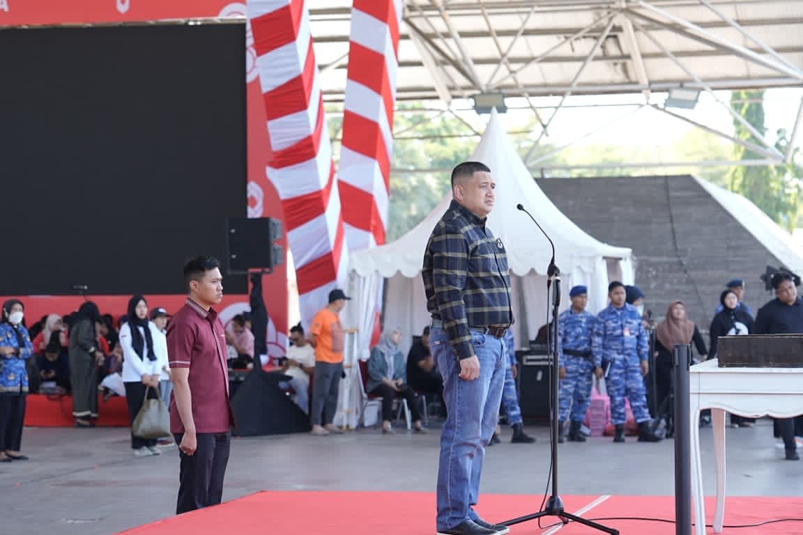 Upacara HUT ke-81 RI di Lapangan Karebosi, Wali Kota Makassar Pimpin Gladi Bersih
