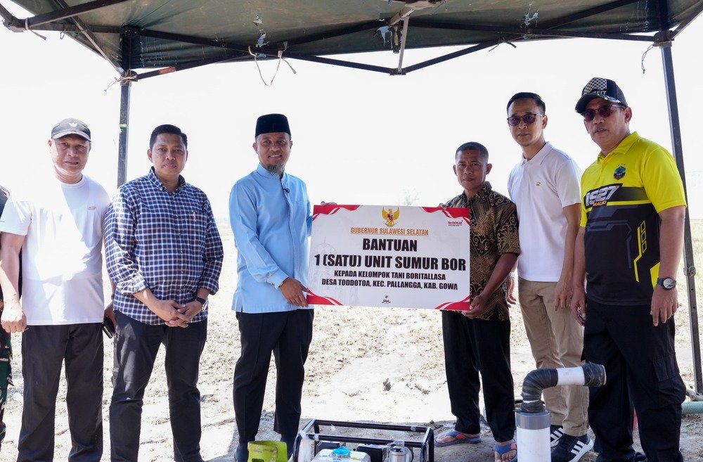 Atasi Kesulitan Air Petani, Gubernur Sulsel Salurkan Bantuan Sumur Bor di Bori Tallasa Gowa